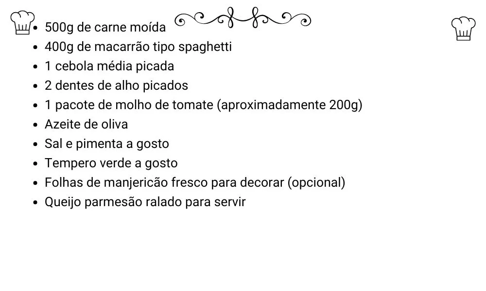 Receita de Macarrão com Carne Moída