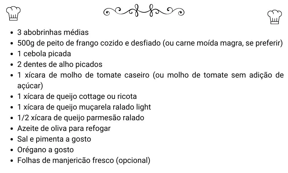 Receita Lasanha de Abobrinha Fit